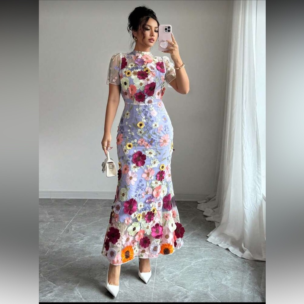 Floral Embroidered Maxi Dress